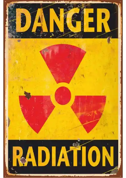 Hayat Poster Danger Retro Vintage Ahşap Poster Dekoratif ve Dayanıklı Tasarım