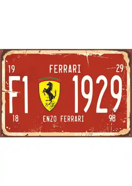 Hayat Poster Formula 1 Retro Ahşap Duvar Posteri 20x30 cm Estetik ve Dayanıklı Tasarım