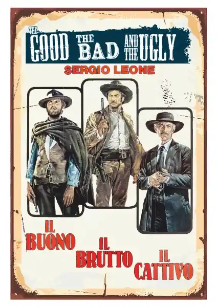 Hayat Poster Iyi Kötü Çirkin Vintage Ahşap Poster Dekorasyonu 20x30 cm