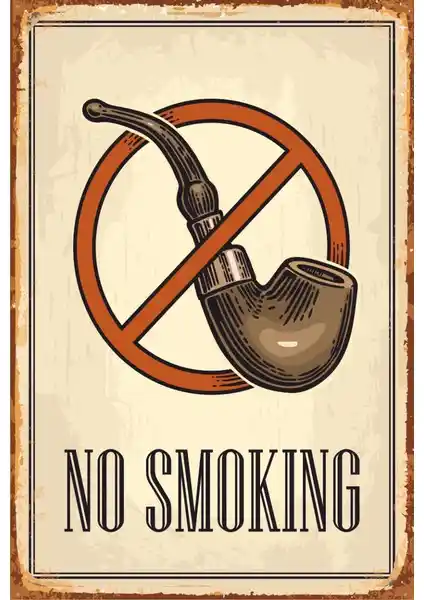 Hayat Poster No Smoking Retro Vintage Ahşap Poster ile Şık ve Anlamlı Dekorasyon Çözümü