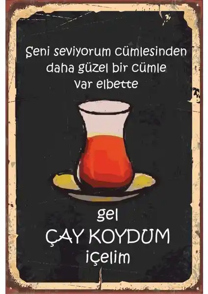 Hayat Poster Retro Vintage Ahşap Duvar Dekoru 20x30 cm dayanıklı ve şık tasarım