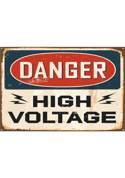 Hayat Poster Tehlikeli Yüksek Voltaj Uyarı Levhası Güvenlik ve Dekoratif Amaçlı Tasarım