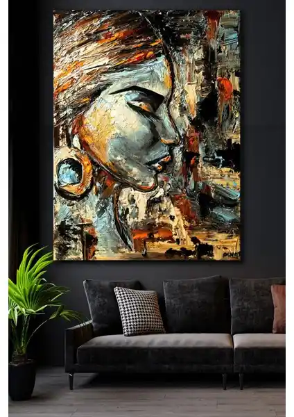 Hediyeler Kapında Yağlı Boya Görünümlü Royal Kanvas Tablo 70x100 cm Modern Duvar Dekoru