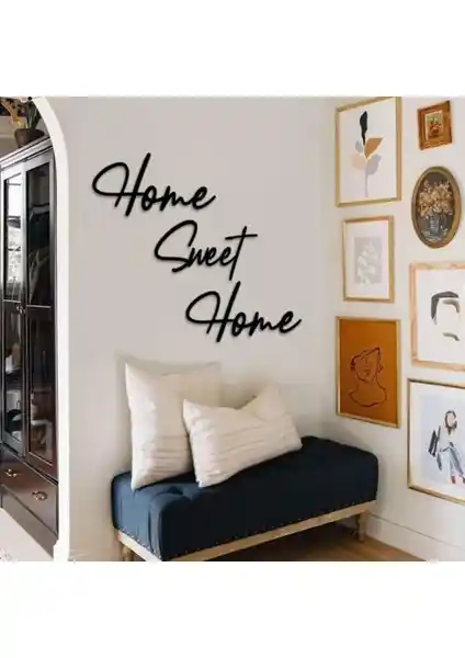 Hellove Home Sweet Home Duvar Tablosu: Modern ve Şık Ahşap Dekorasyon Seçeneği