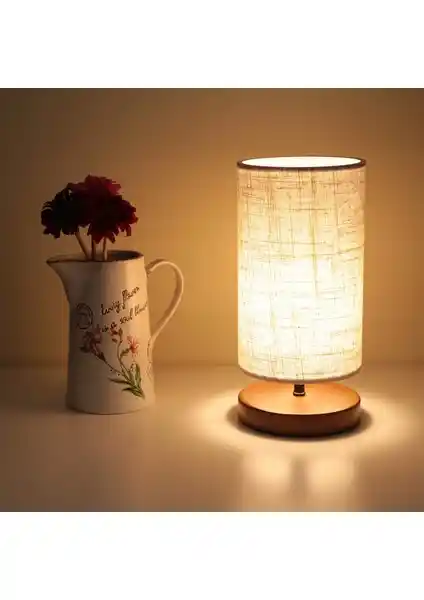 Homing Ahşap Ayaklı Kumaş Başlıklı Abajur: Şık ve Fonksiyonel Aydınlatma Çözümü