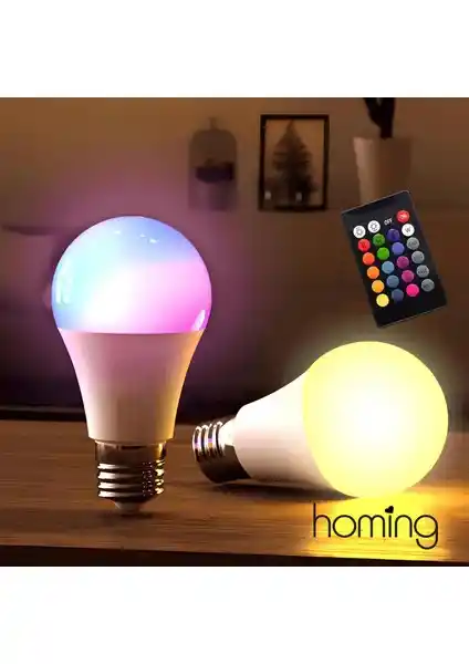 Homing RGB Multicolor Kumandalı LED Ampul 241296: Enerji Verimli ve Renkli Aydınlatma Çözümü
