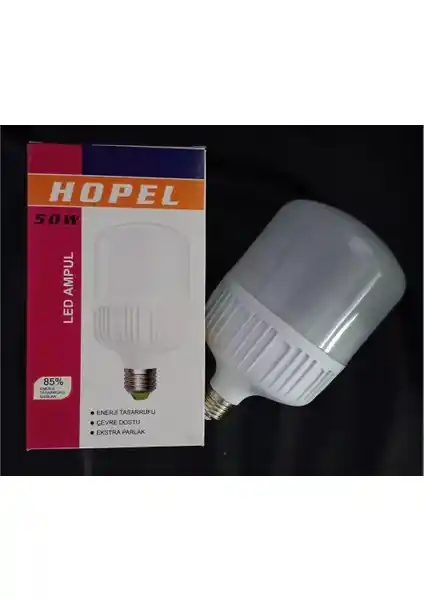 Hopell Hopel 50 Watt E-27 Beyaz LED Ampul - Yüksek Verimlilik ve Güçlü Aydınlatma