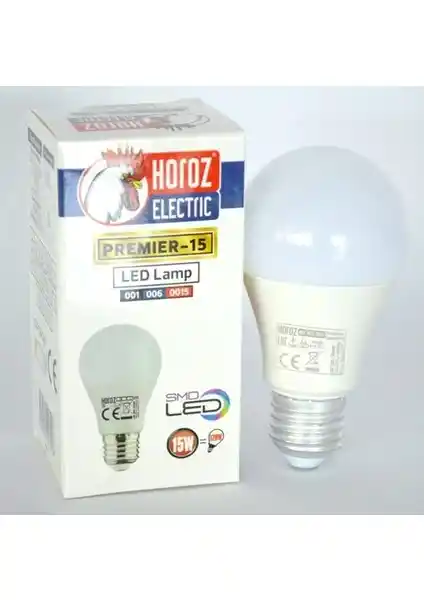 Horoz Elektrik Premier-15 15W LED Ampul E27 Beyaz Işık Modern Aydınlatma Çözümü