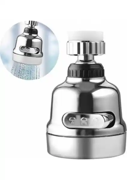 İlhan Krom Kubar Üç Fonksiyonlu Tazyikli Batarya Ucu ile Su Kullanımını Optimize Edin