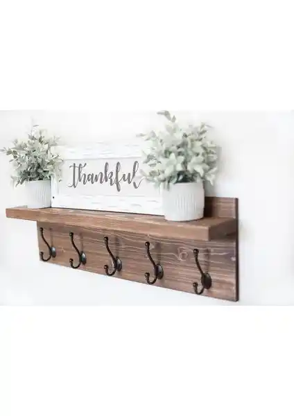 İnce Çizgi Ahşap Raflı Duvar Askılığı ile Modern ve Şık Mekânlar Yaratın