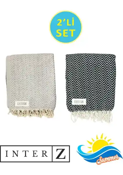 Inter Z 2'li Peştemal Plaj Havlusu Seti: Çok Yönlü ve Şık Tasarım Özellikleri