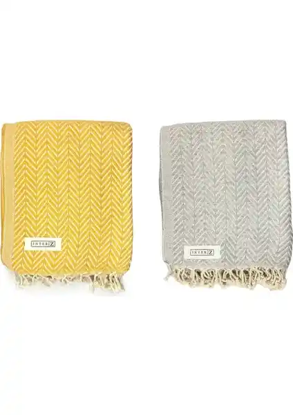 INTER Z 2'li Peştemal Takım Plaj ve Günlük Kullanım İçin Şık ve Fonksiyonel Havlu