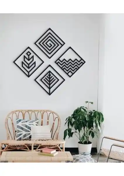ION Siyah 4 Elements Duvar Dekoru: Modern ve Şık Tasarım ile İç Mekanlara Zarafet Katın
