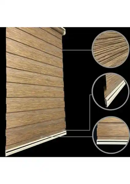İREMKARAHOME Bambu Raks Kahverengi Zebra Perde: Şık ve Fonksiyonel Modern Ev ve Ofis Dekorasyonu İçin