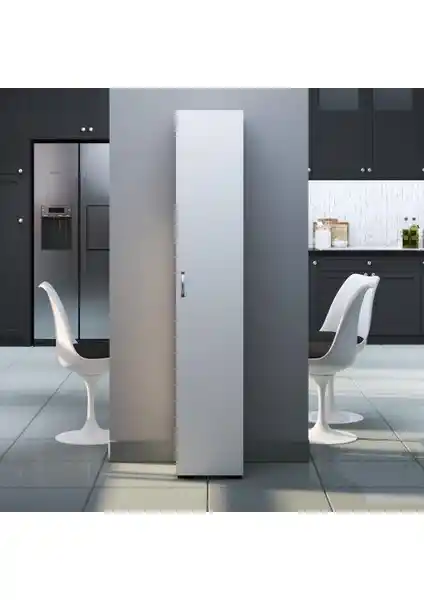 IRMAK Çok Amaçlı 5 Raflı Kapaklı Dolap Modern Tasarım ve Dayanıklı Malzeme ile Üretildi