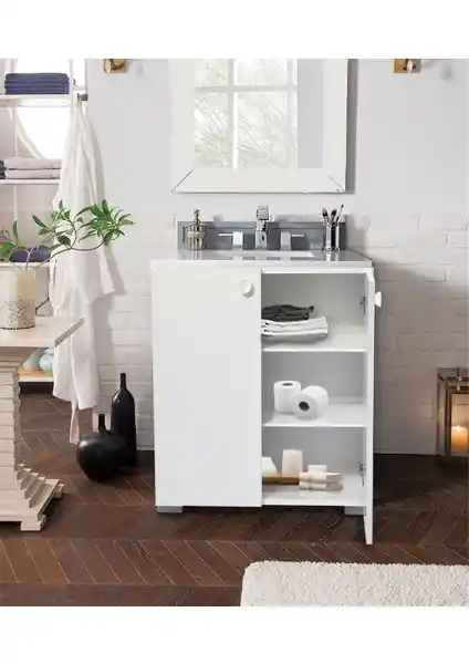 Irmak Mobilya Çok Amaçlı Dolap 2 Kapaklı Modern ve Fonksiyonel Depolama Çözümü