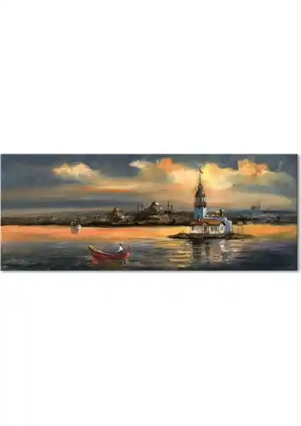 İstanbul Kız Kulesi Temalı Kanvas Tablo Ev ve İş Yerleri İçin Modern Dekorasyon Seçeneği