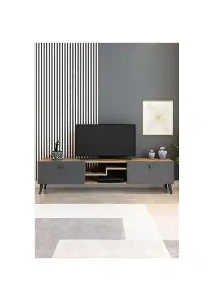 İzco Design Model Z TV Ünitesi: Estetik ve Fonksiyonellik Sunan Modern Mobilya