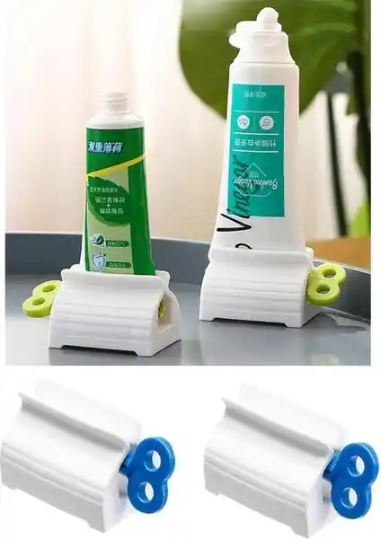 Jetfast 2 Adet Renkli Döndürmeli Pratik Diş Macunu Sıkacağı ile Temiz ve Hijyenik Diş Bakımı