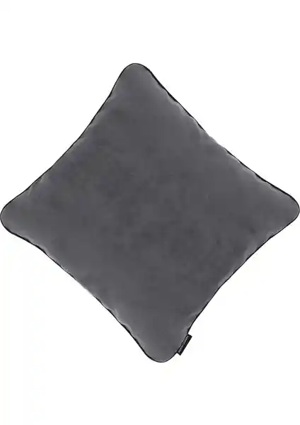 Ju Yaratıcı Tasarım Biyeli Kırlent Yastık Kılıfı Antrasit 44x44 Modern ve Şık Dekorasyon İçin