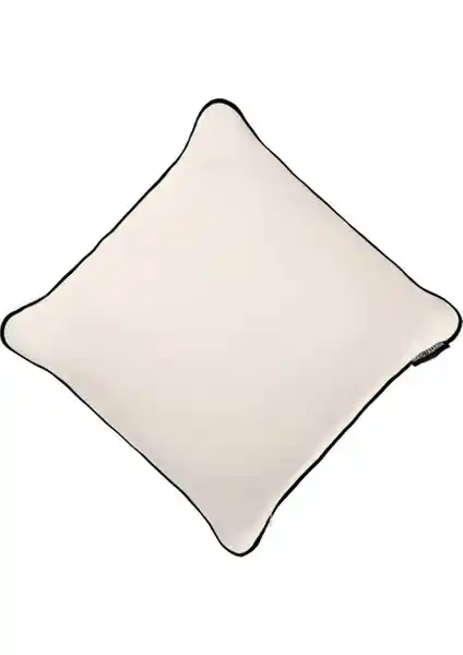 Ju Yaratıcı Tasarım Biyeli Kırlent Yastık Kılıfı Ekru 44x44 Şıklık ve Dayanıklılık Sunar