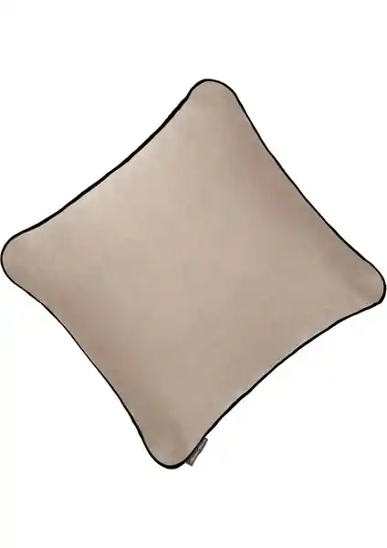 Ju Yaratıcı Tasarım Biyeli Kırlent Yastık Kılıfı Vizon 44x44 Modern ve Şık Dekoratif Seçenek