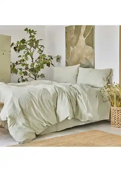 Karaca Home 4 Element Bej %100 Pamuk Çift Kişilik Nevresim Takımı Doğal ve Şık Tasarım