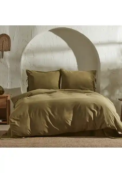 Karaca Home 4 Element Haki Çift Kişilik Nevresim Takımı Estetik ve Konfor Sunar