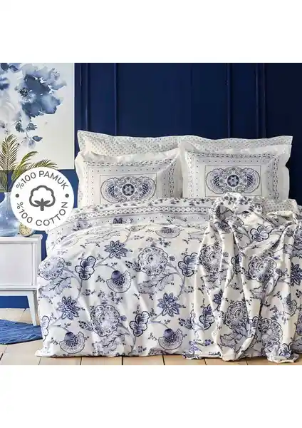 Karaca Home Amar Mavi %100 Pamuk Çift Kişilik Nevresim Takımı Detayları ve Özellikleri
