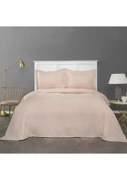 Karaca Home Amelie Bej Çift Kişilik Yatak Örtüsü Seti Modern ve Şık Tasarım