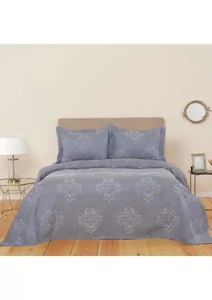 Karaca Home Amelie Indigo Çift Kişilik Yatak Örtüsü Seti Modern ve Dayanıklı Tasarım
