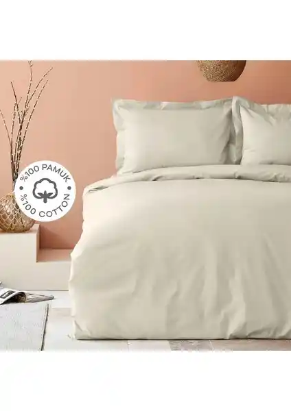 Karaca Home Back To Basic Bej %100 Pamuk Çift Kişilik Nevresim Takımı ve Özellikleri