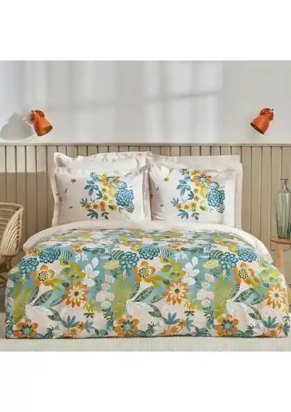 Karaca Home Botanical Çift Kişilik Nevresim Takımı Doğal ve Şık Tasarımıyla Yatak Odasına Ferahlık Katar