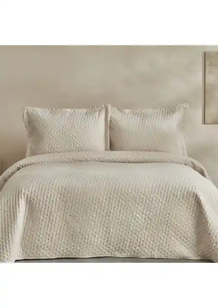 Karaca Home Breeze Soft Çift Kişilik Yatak Örtüsü Ekru Şık ve Konforlu Tasarım
