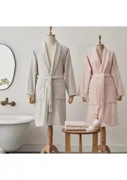 Karaca Home Carli %100 Pamuk 4 Parça Bornoz ve Banyo Seti Modern ve Konforlu Tasarım