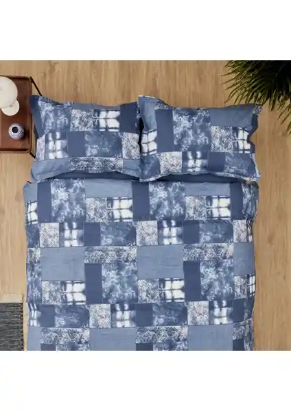 Karaca Home Denim Patch Tek Kişilik Nevresim Takımı Modern ve Şık Tasarım