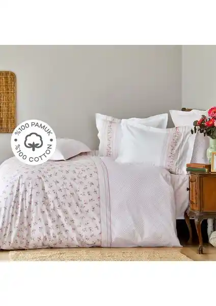Karaca Home Glen Pembe Tek Kişilik Pamuk Nevresim Takımı Yatak Odası İçin Estetik ve Konfor Sağlar