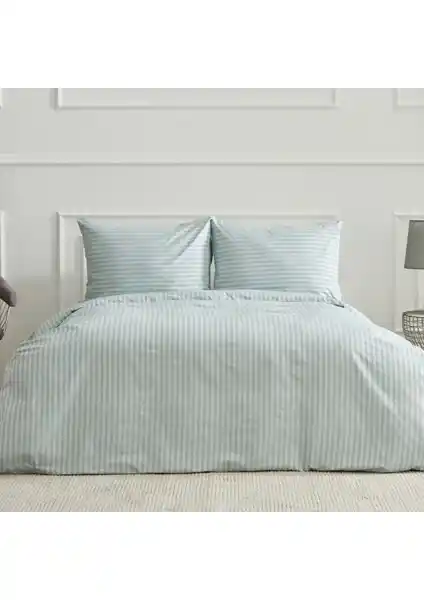 Karaca Home Josef Haki Çizgili Saten Çift Kişilik Nevresim Takımı Özellikleri ve Tasarımı