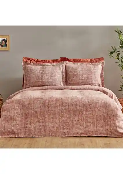 Karaca Home Valerine Çift Kişilik Yatak Örtüsü Seti Kiremit Rengi Estetik ve Dayanıklı