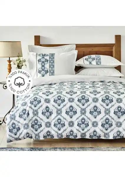Karaca Home Vivane Mavi %100 Pamuk Çift Kişilik Nevresim Takımı Detayları ve Özellikleri