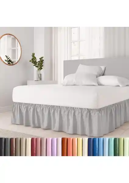 Karsu Home Baza Fırfırı Çift Kişilik Yatak İçin Şık ve Dayanıklı Baza Eteği