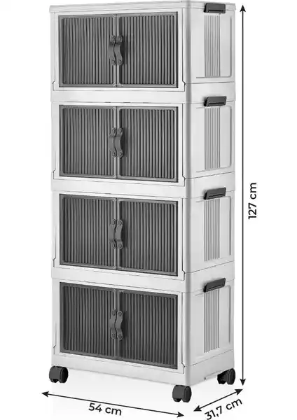 Kavi Entegre Plastik Katlanabilir Modüler Dolap: Pratik ve Şık Depolama Çözümü