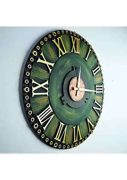 Kayra Tasarım Ahşap Duvar Saati 50 cm ile Mekanlarınıza Şıklık Katın