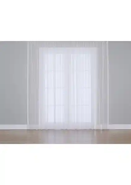Kırık Beyaz Düz Tül Perde ile Mekanlarınızda Zarif ve Fonksiyonel Dekorasyon