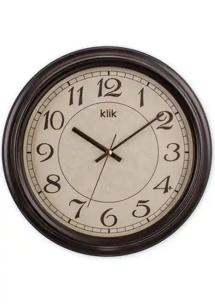 Klik Alfa Siyah Klasik Duvar Saati: Modern ve Şık Tasarım ile Uzun Ömürlü Kullanım