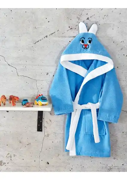 Komfort Home Çocuk Kapşonlu Bornozları %100 Pamuklu ve Yüksek Su Emicilik Özelliğiyle Güvenli Kullanım