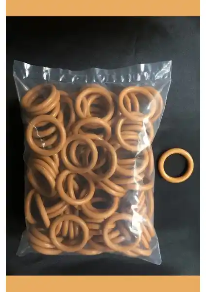 Konur Store Rustik Perde Halkası 100'lü Paket Ahşap Tarzı Dekoratif Aksesuar