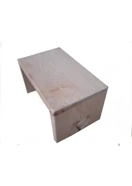 Koza Tasarım Atölyesi Ahşap Çocuk Taburesi - Dayanıklı ve Doğal Montessori Uyumlu Mobilya