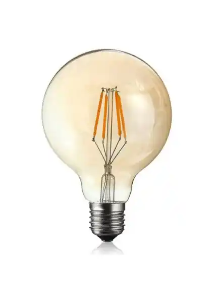 Krc Rustik Edison LED Ampül E27 Duy G95 4W Sıcak Renkli Modern Dekoratif Aydınlatma