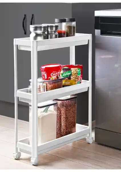 Küçük Alanlar İçin Modern 3 Katlı Raf Ünitesi – Dayanıklı ve Kolay Kullanım